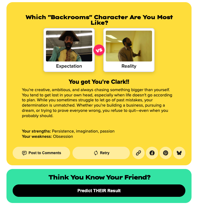 Shipped Tag Yourself result page — expectation vs reality with the tag-a-friend prompt